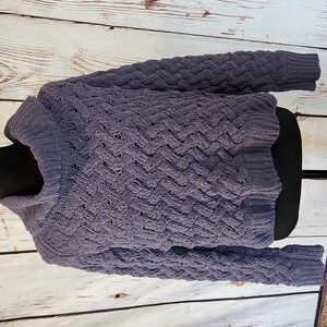 Kendall + Kylie Knit Cowl Neck Sweater Smokey Indigo M